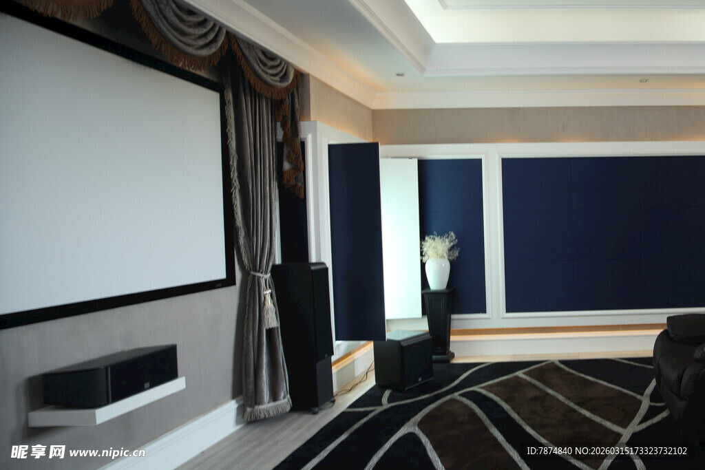 现代风格家庭影院室内场景