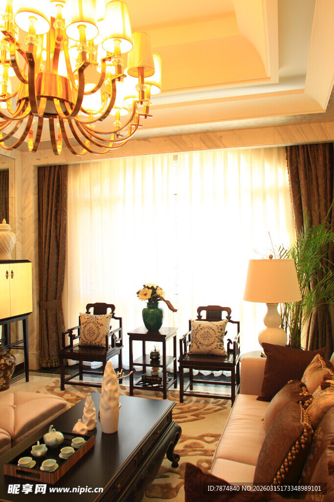 豪华客厅室内装饰场景