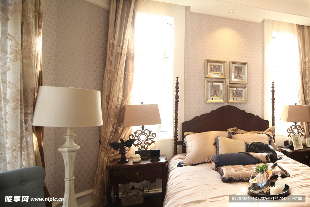 温馨典雅卧室装饰场景