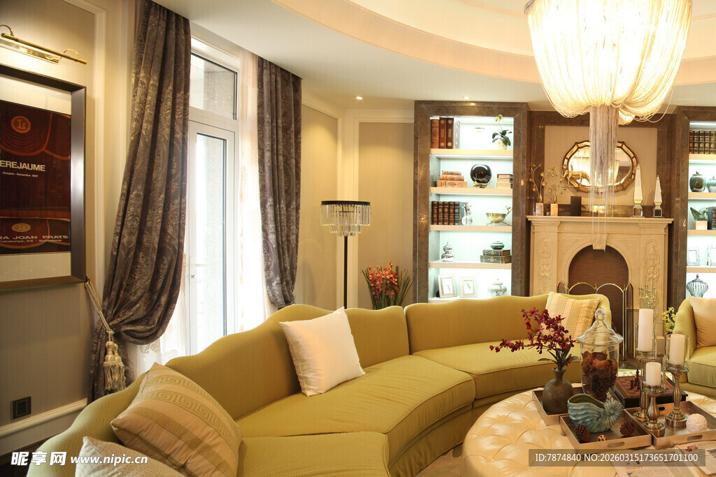 现代温馨客厅家居场景