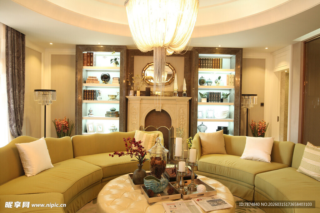 豪华温馨的客厅室内设计