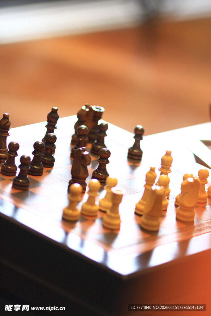 棋盘上的国际象棋棋子