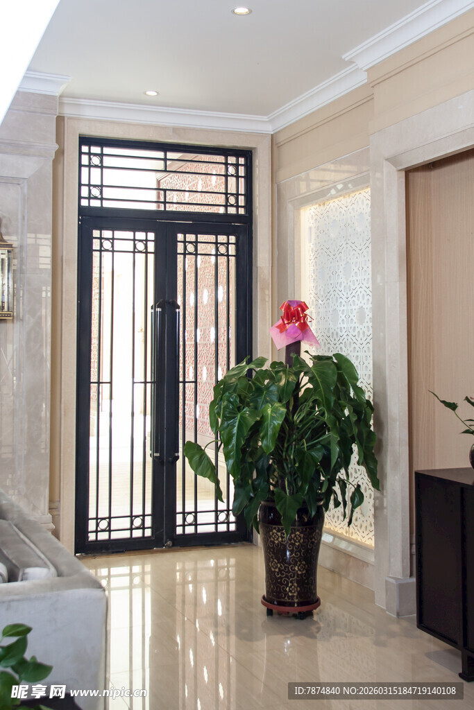 室内玄关处的绿植装饰