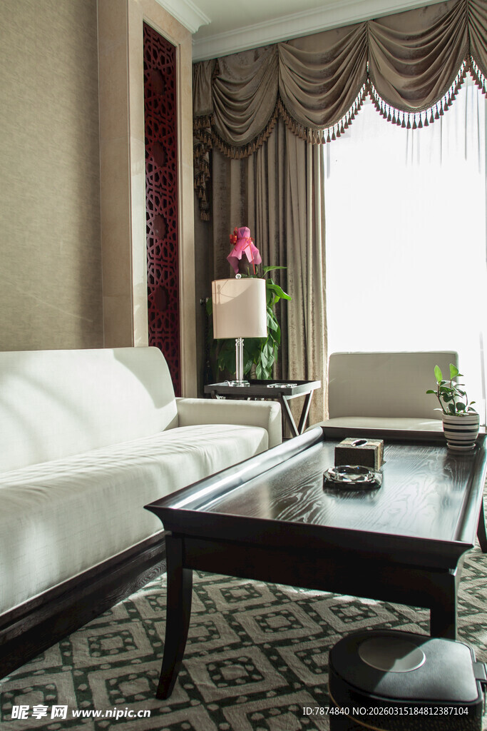 豪华典雅的室内客厅场景