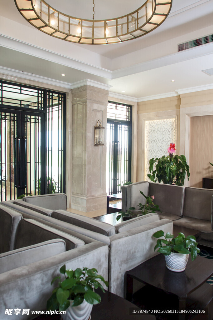 现代优雅客厅室内装饰图