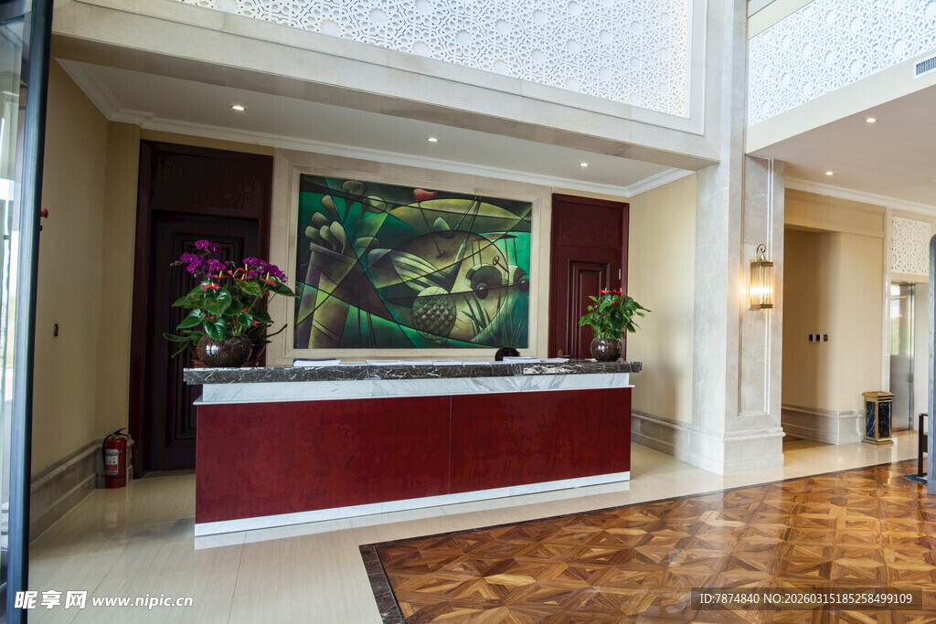 豪华酒店大堂接待区