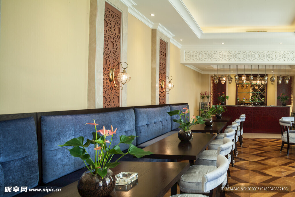 优雅豪华的室内休息区