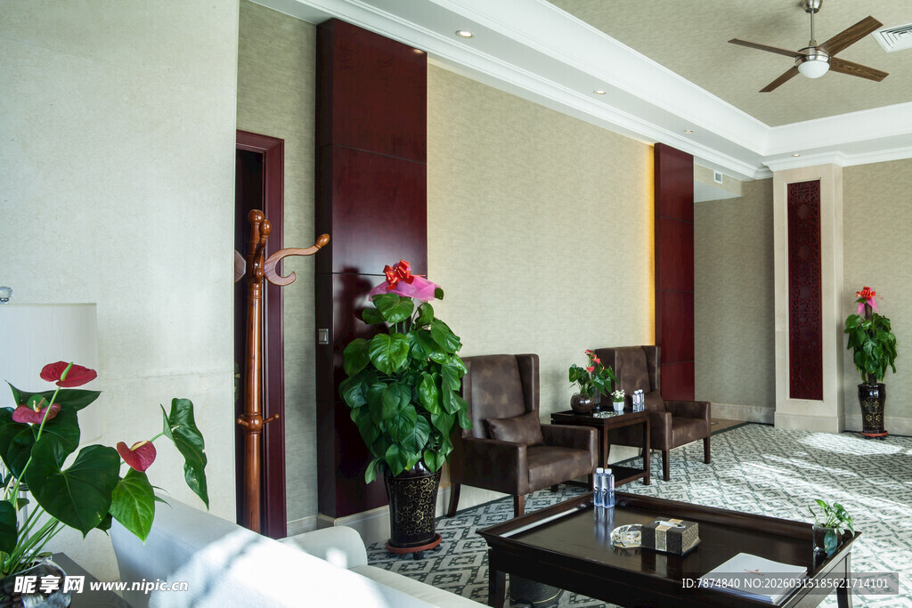 中式典雅客厅室内场景