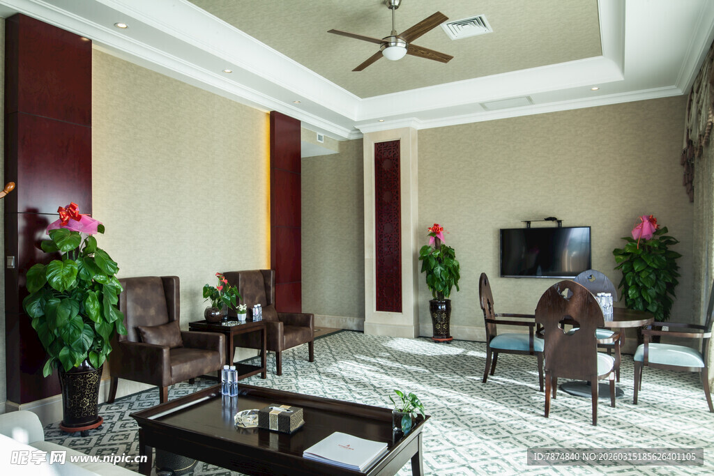 现代优雅客厅室内布置