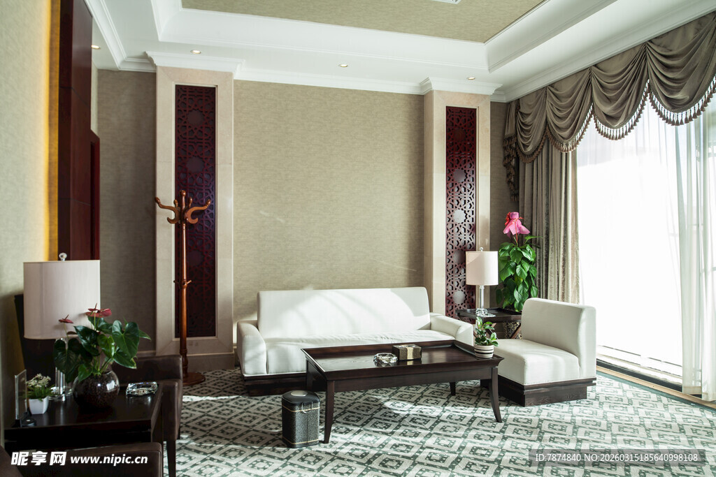 现代优雅客厅室内装饰图