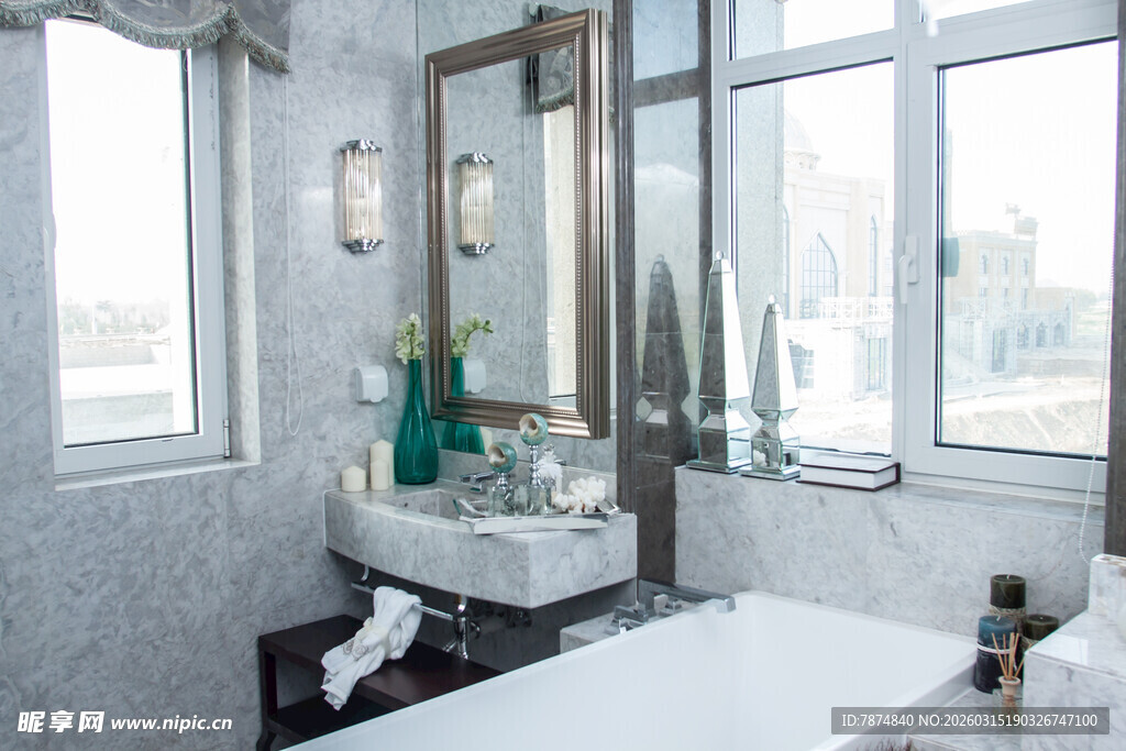 现代优雅浴室设计展示