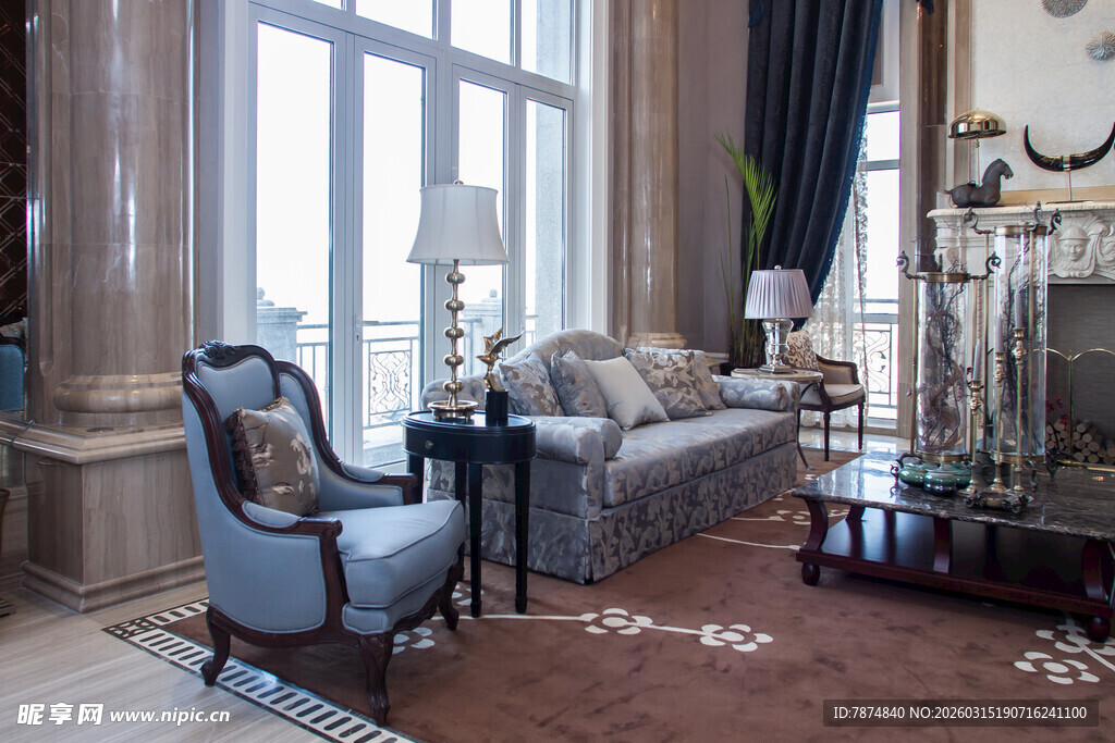 豪华客厅室内精致装饰