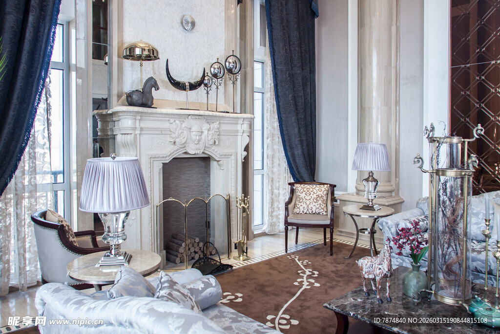 奢华欧式客厅家居场景
