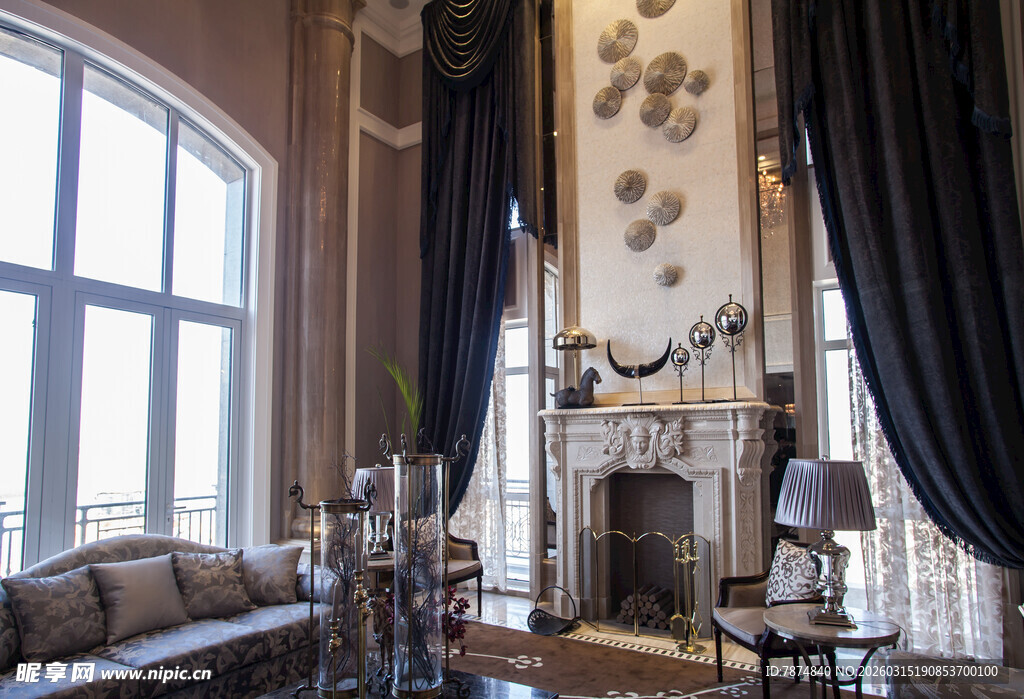 豪华欧式客厅室内装饰