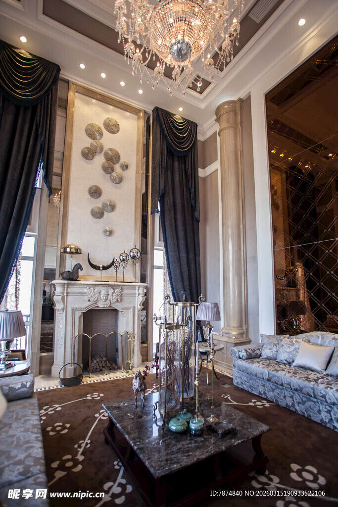 奢华欧式客厅室内装饰图