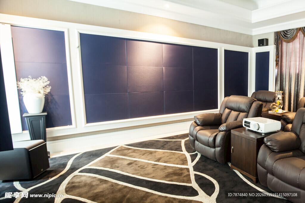 豪华私人影院室内场景