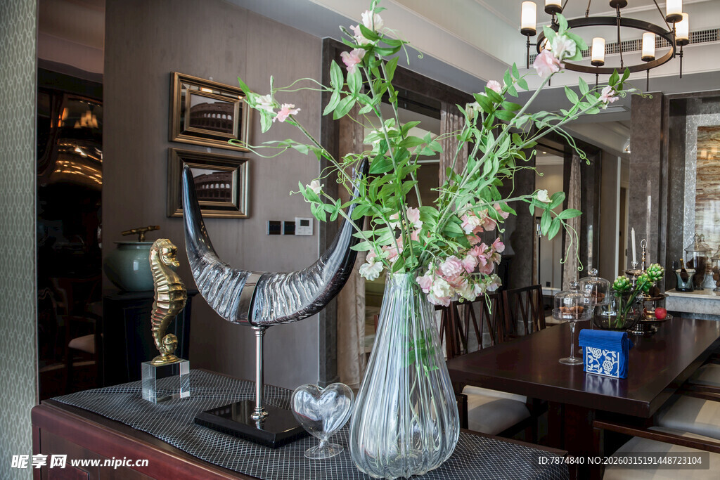 优雅室内花瓶绿植装饰摆件