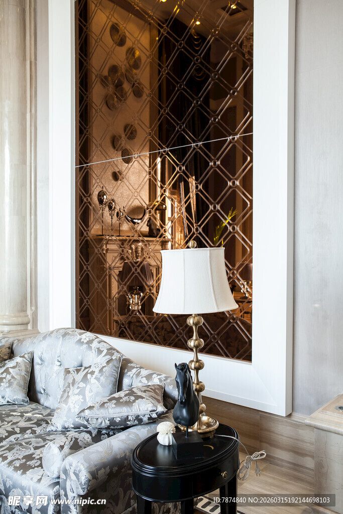 奢华客厅装饰艺术风格墙饰