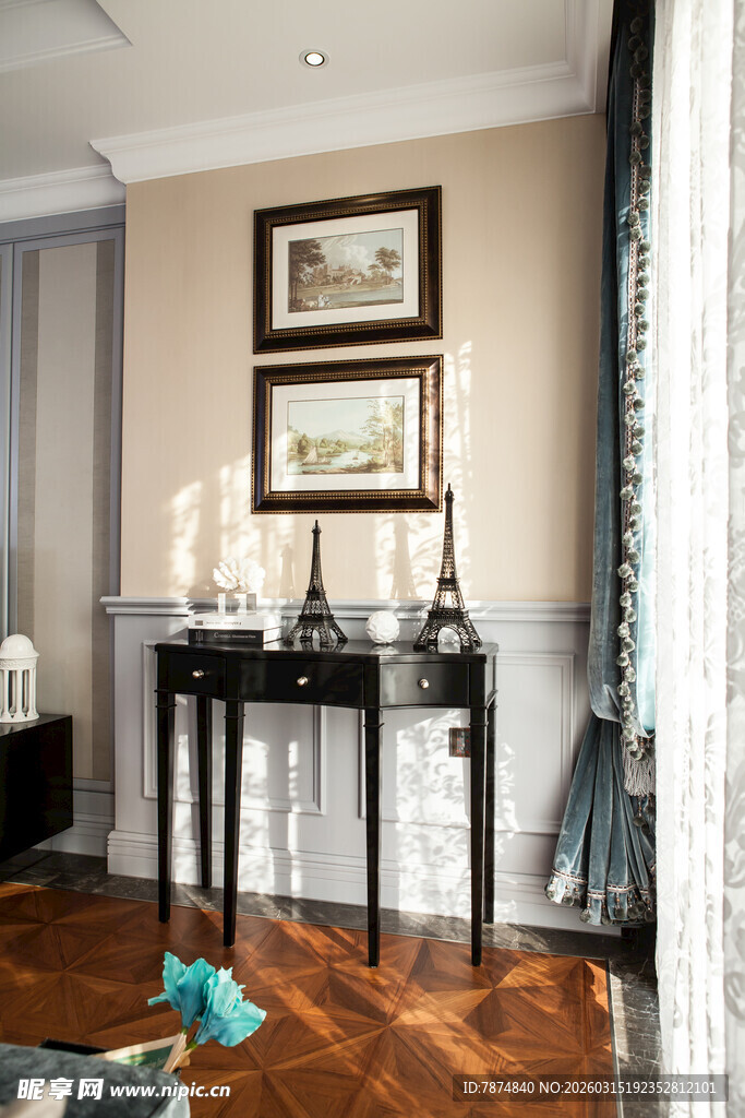 简约优雅的室内端景一角