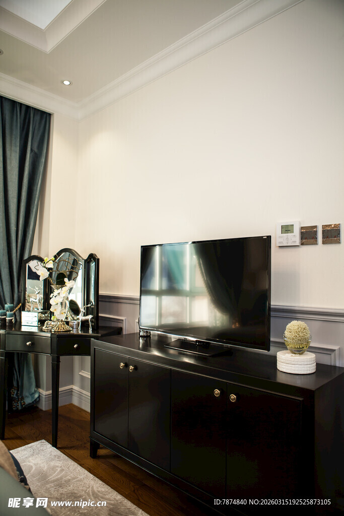 现代简约风客厅电视区域