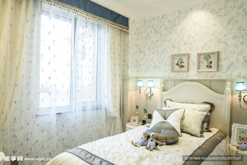 温馨儿童卧室室内布置