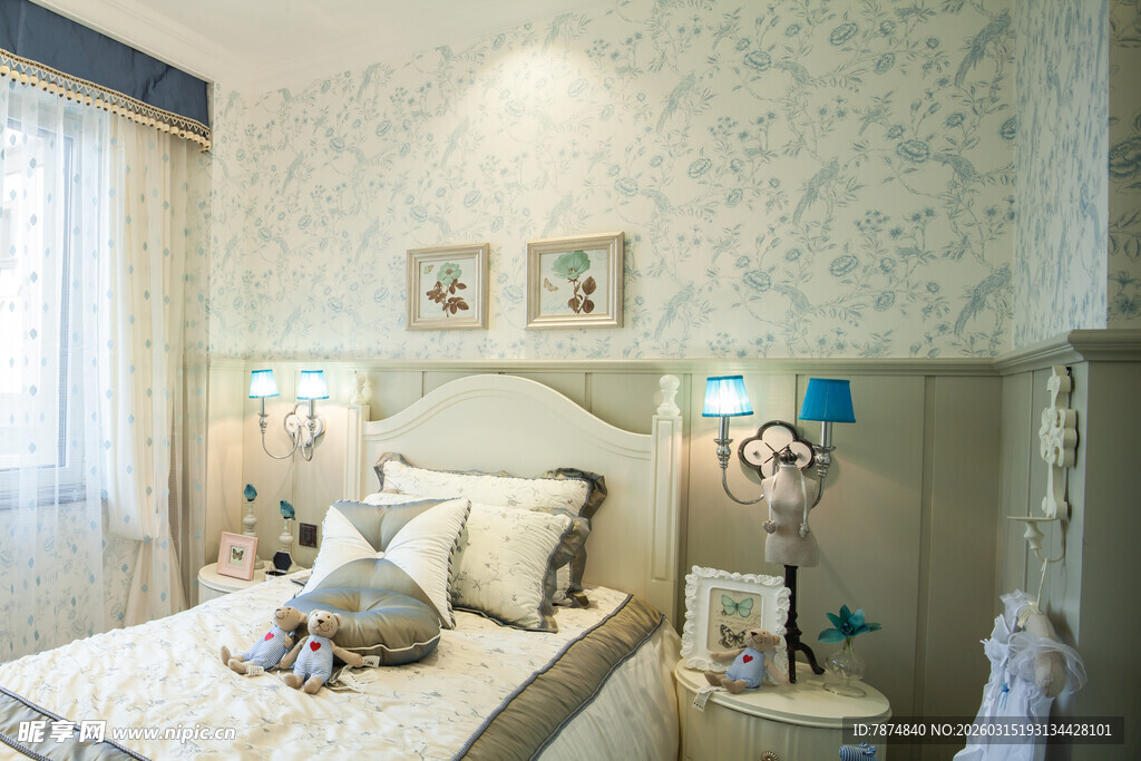 温馨简约风儿童卧室场景