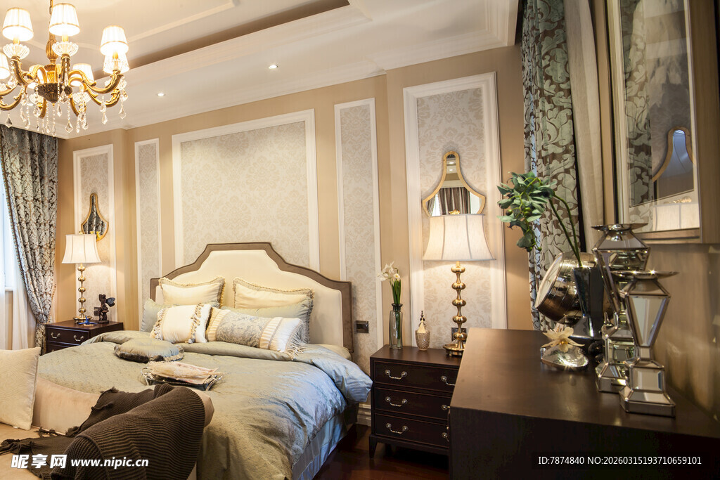 奢华欧式风格卧室展示
