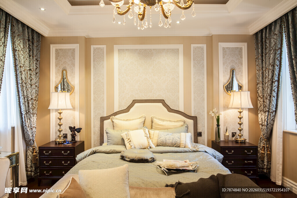 豪华欧式风格卧室展示