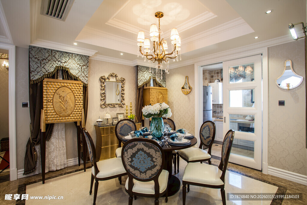 欧式典雅餐厅室内装饰