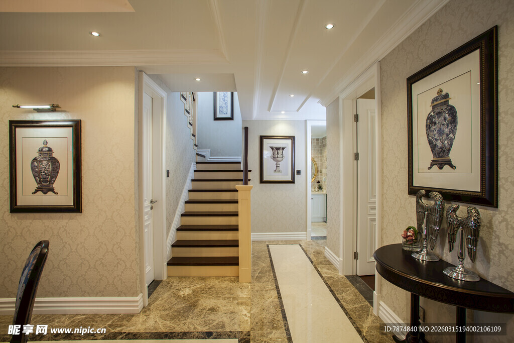 优雅精致的室内楼梯空间