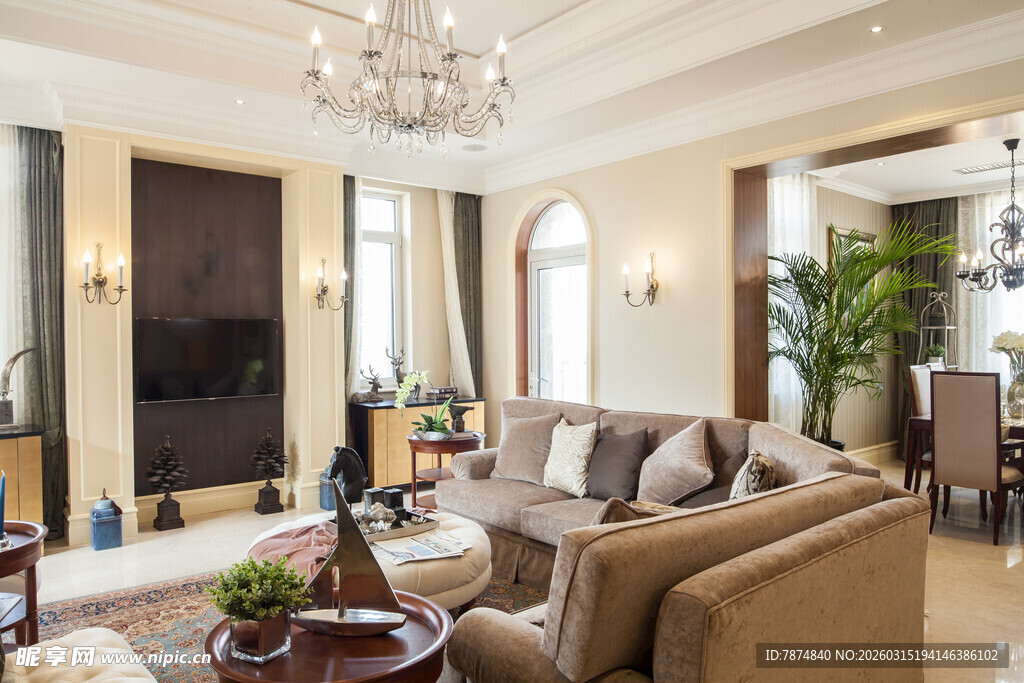 豪华现代风格客厅场景