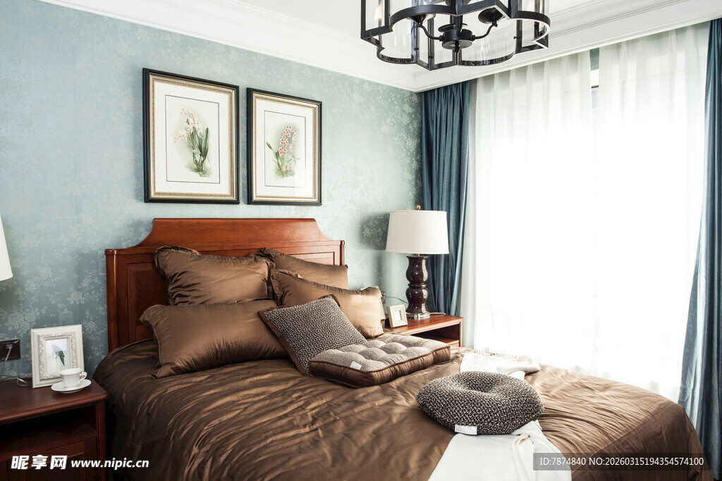 温馨典雅的卧室家居场景