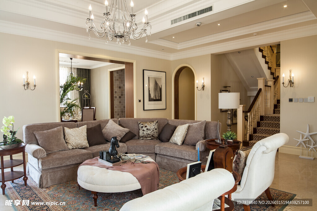 优雅欧式客厅家居场景