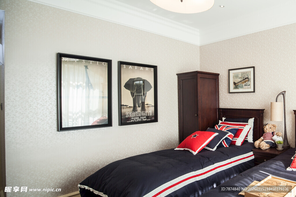 简约风格儿童卧室一角