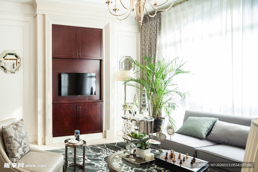 现代简约风格客厅室内一角