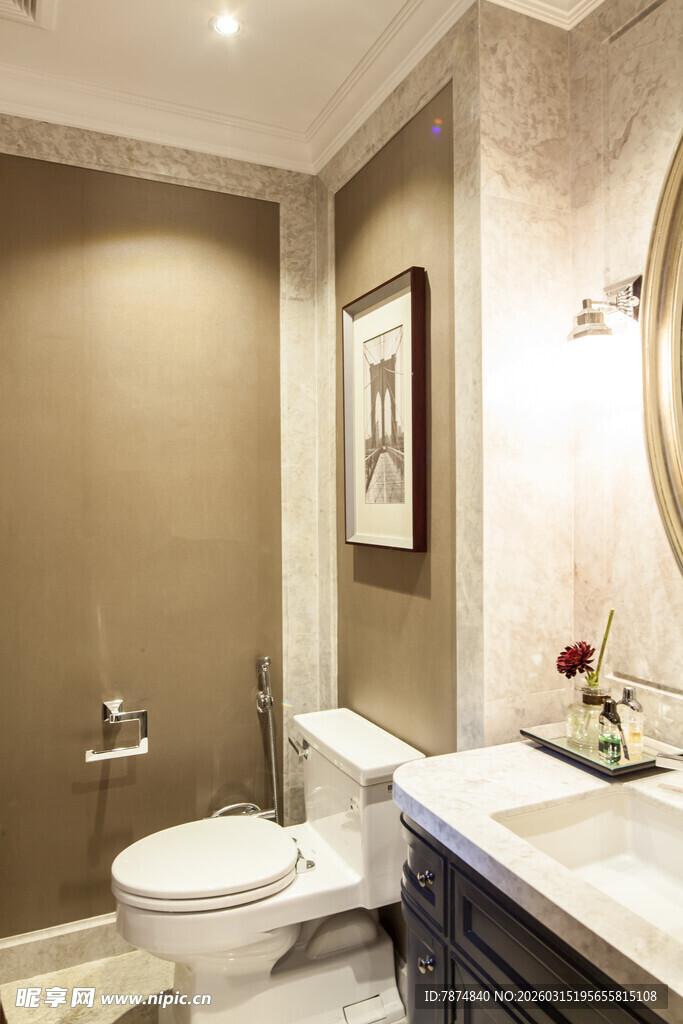 现代简约风格卫生间一角