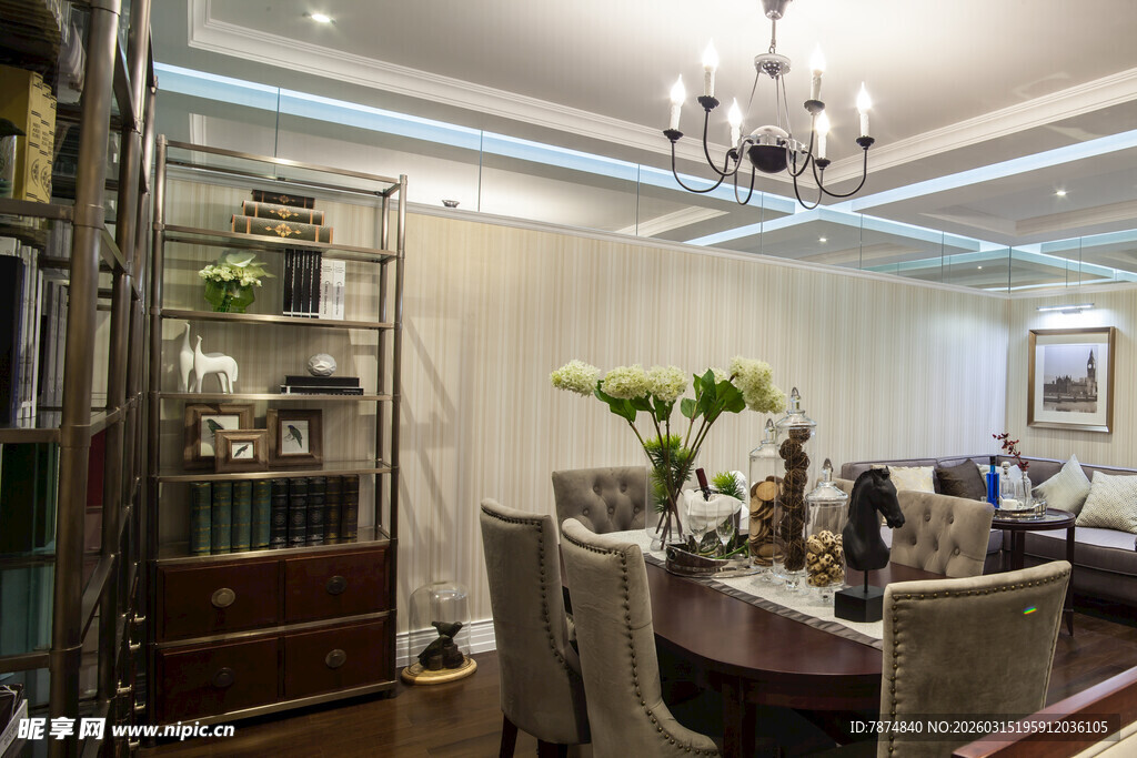 优雅欧式餐厅室内场景