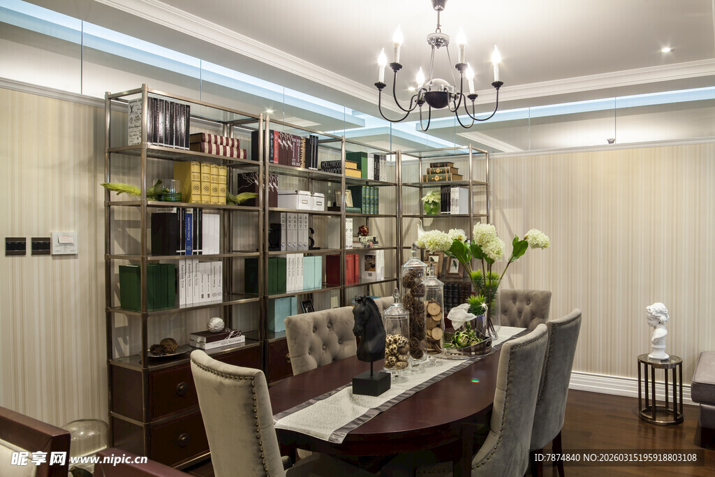 优雅书房 尽显静谧阅读氛围