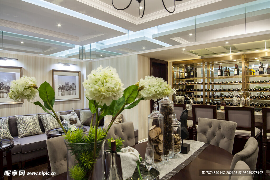 优雅客厅室内装饰场景