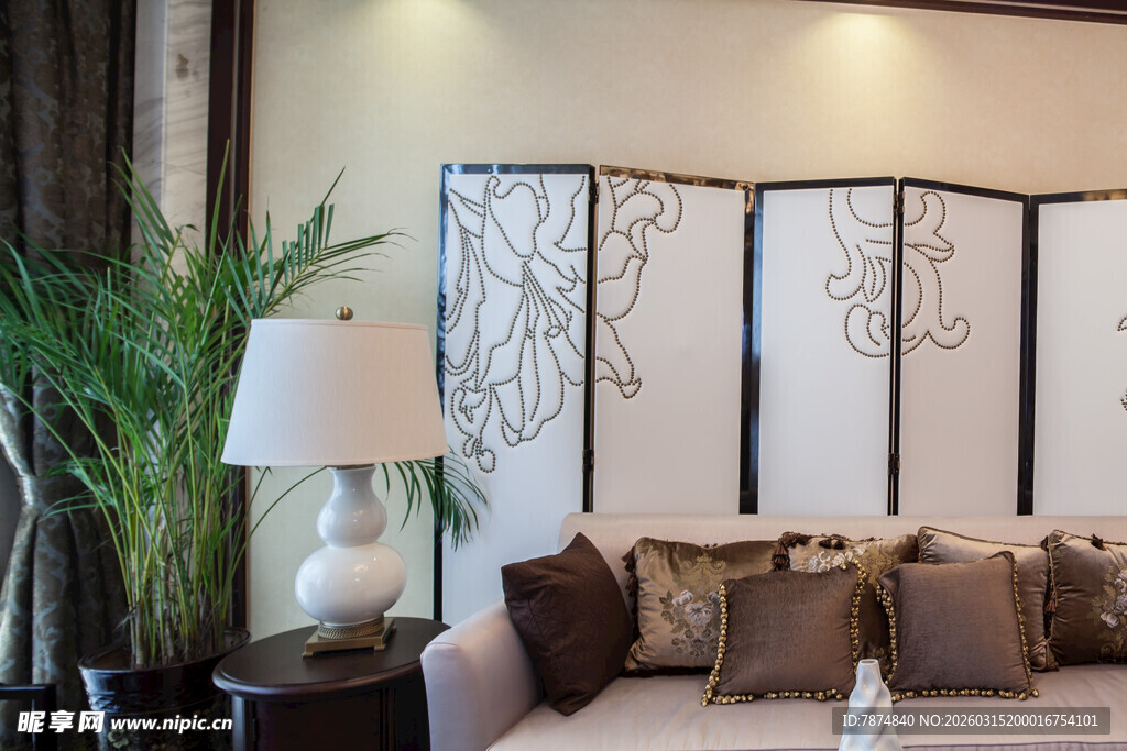 现代简约风客厅沙发一角