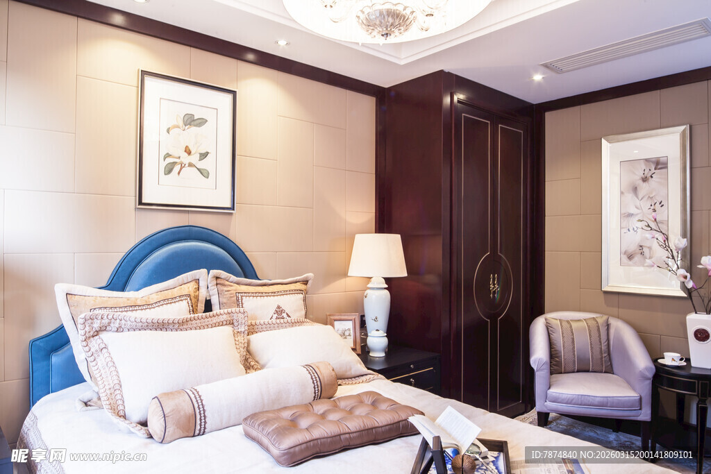 豪华卧室温馨舒适风