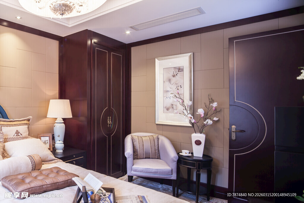 现代风格卧室优雅室内设计