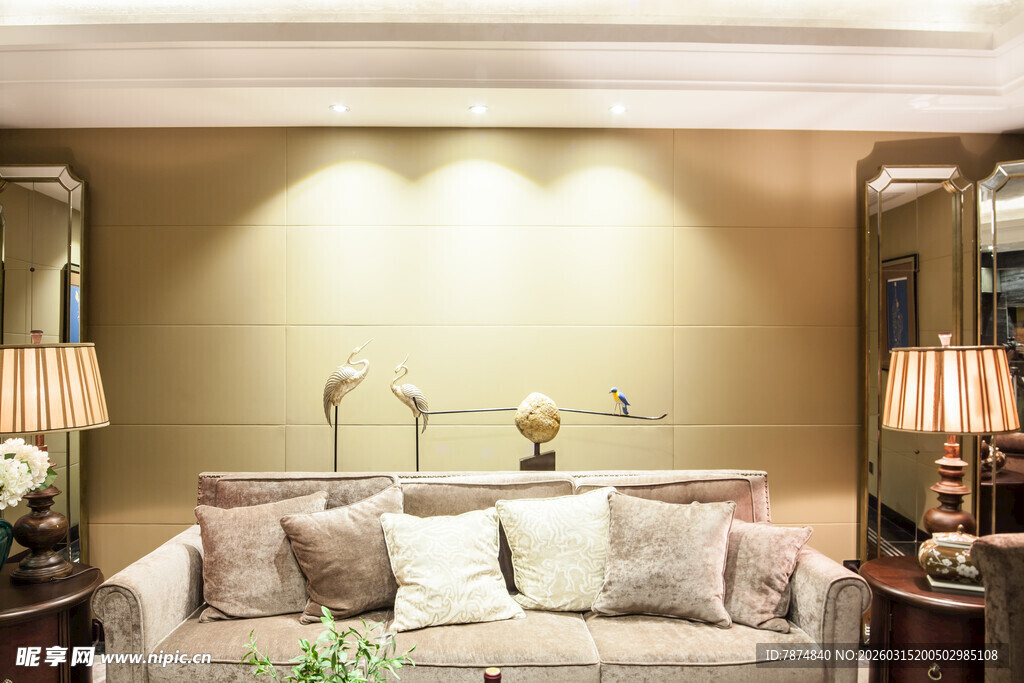 温馨雅致的客厅沙发一角