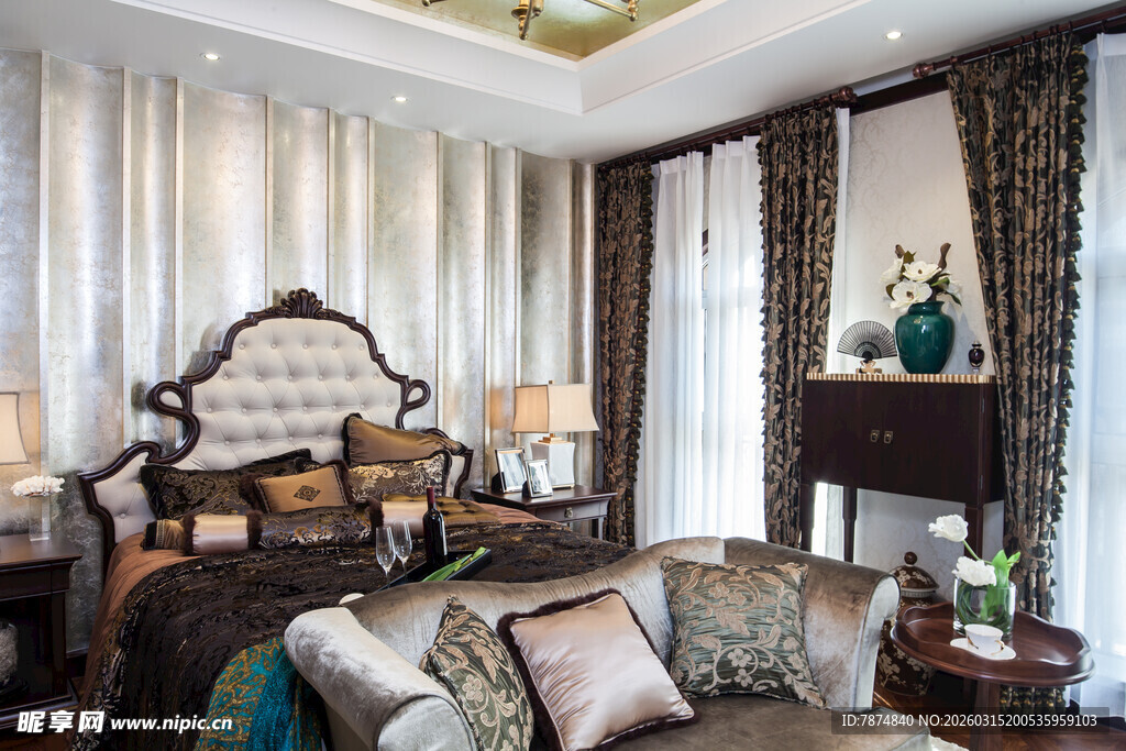 豪华欧式风格卧室场景