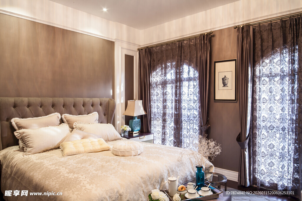 温馨典雅卧室室内场景