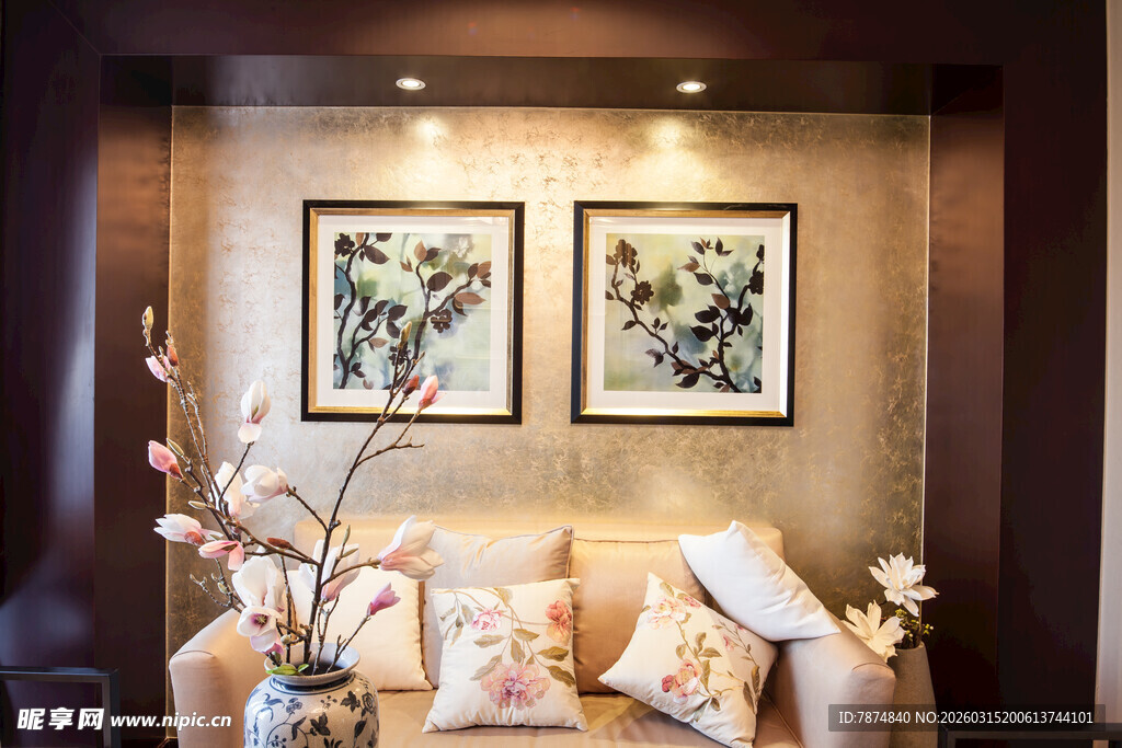 中式客厅温馨雅致软装