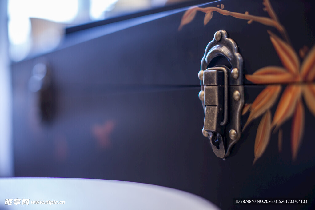 中式复古柜子金属扣饰