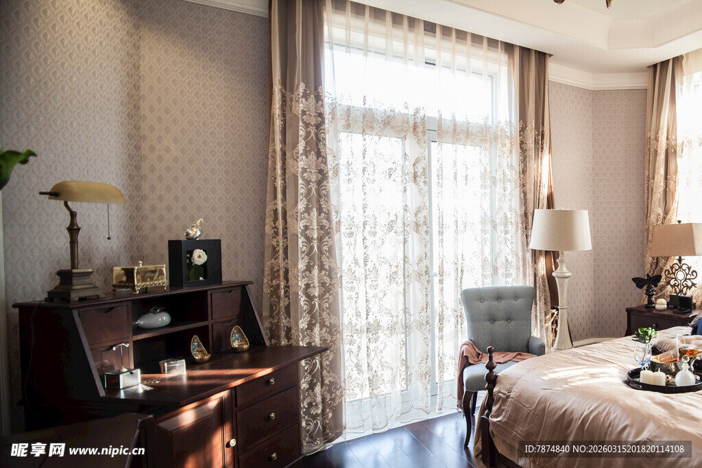 温馨典雅卧室室内场景