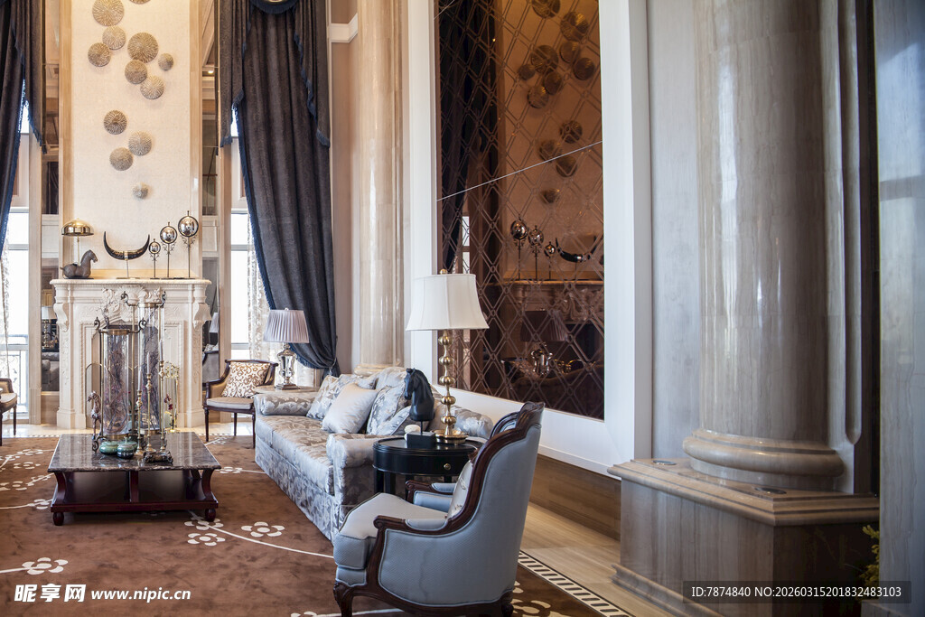 奢华欧式客厅室内装饰