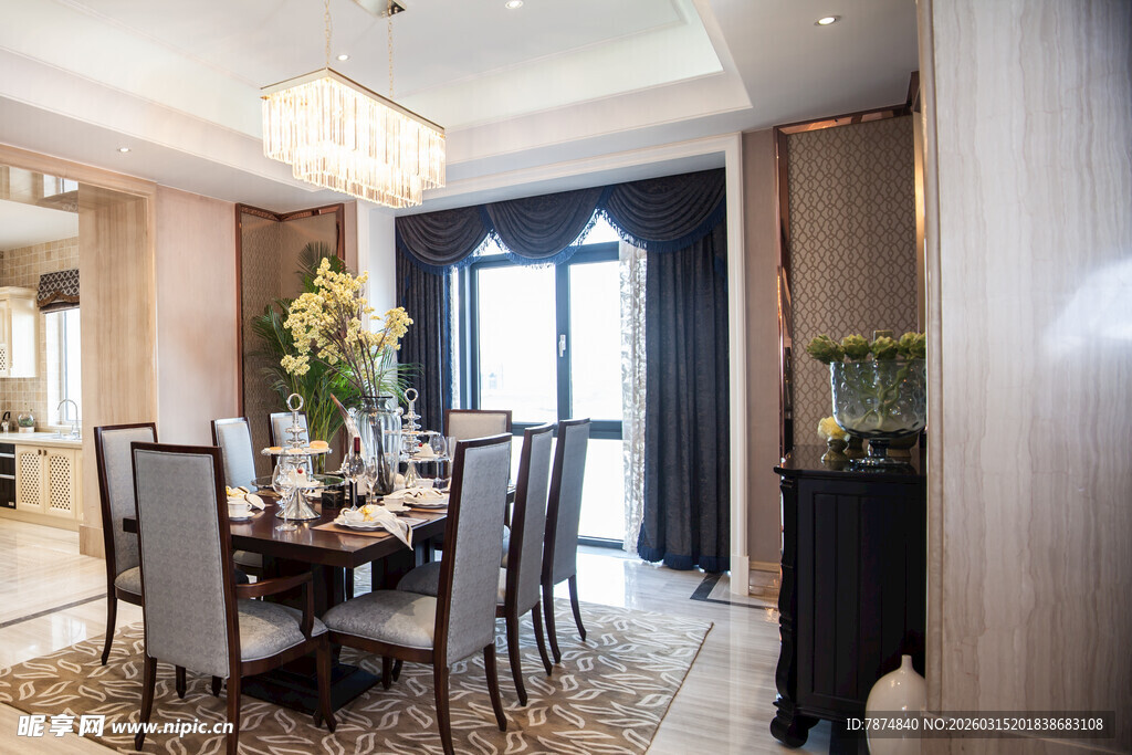 现代奢华餐厅室内装饰